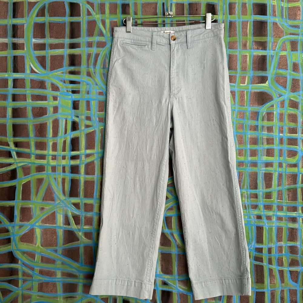 Madewell Slim Emmett Wide-Leg Crop Pants size 27